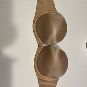 Tan strapless VS bra